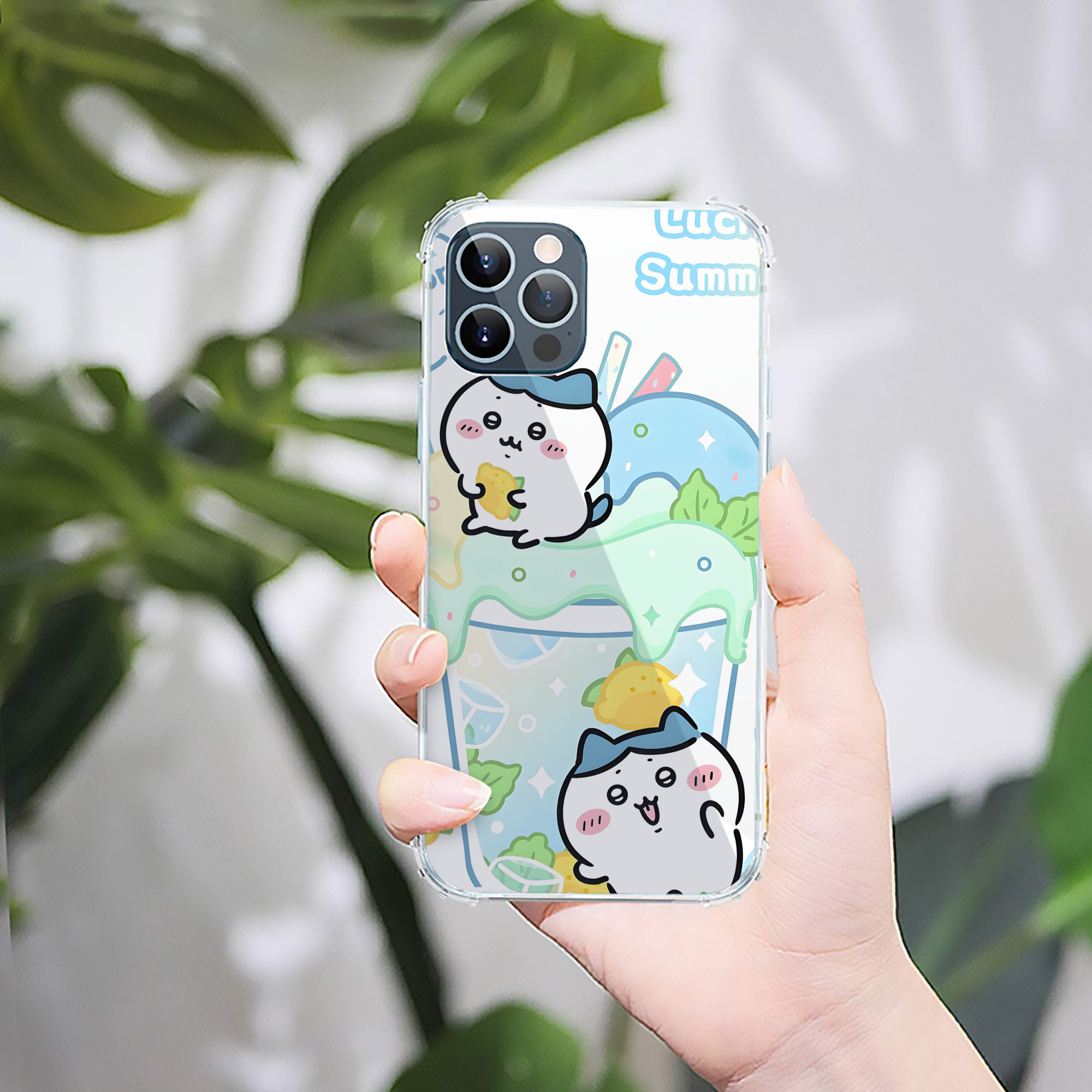 （画像用） ちいかわ Chii-kawa 【iPhone 12シリーズ対応】透明スマホケース（クリアソフトケース）